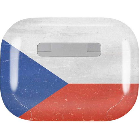 Czech Republic Flag Distressed AirPods Skins